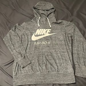 Gray Nike thin hoodie